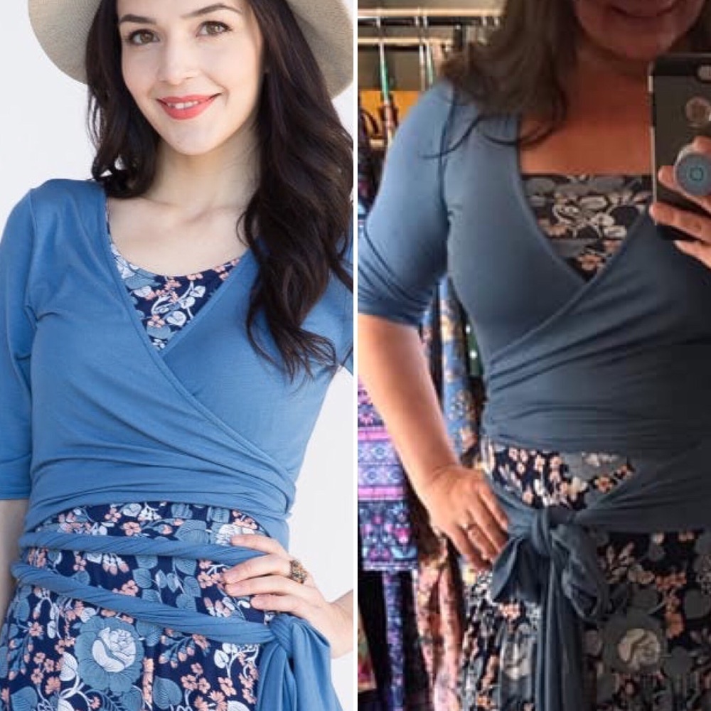 Wrap Top Dark Denim